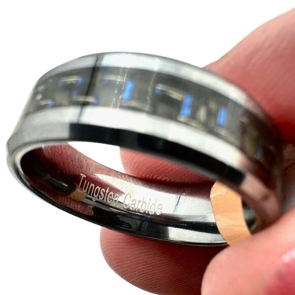Tungsten Carbide Mens Ring Original Tag Attached Size 12 Comfort Fit - Picture 3 of 5